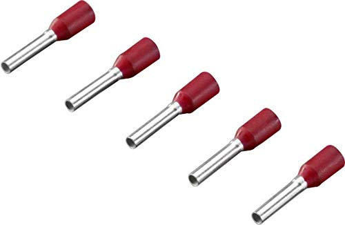 Rittal AS 4050.732 Endstück, 1 mm² x 8 mm, teilisoliert, rot, 500 Stück