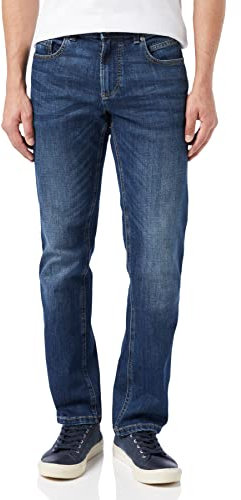 camel active Herren Relaxed Fit 5-Pocket Jeans aus Baumwolle 36 Blau menswear-33/36