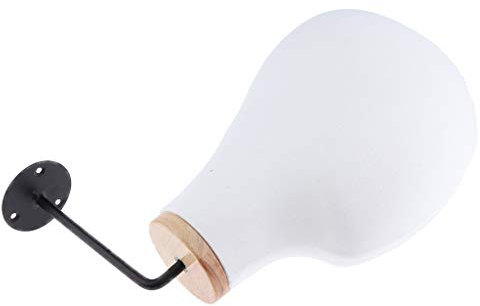 T TOOYFUL 21 ''Wandhalterung Einzelhandel Display Modell Schaufensterpuppe für Haar Perücken Hüte Display, Weiß
