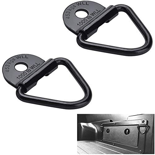 Qiorange 2 Pcs Zurröse V Aufbauring Schwerlast 450 kg Edelstahl Zurring Ringe Haken für Anhänger LKW Trucks Bootsseillage,3.15 * 2.28in