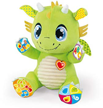 Clementoni Ramón, mi Amigo el Dragón, Peluche Interactivo para bebés a Partir de 6 Meses, Juguete en español (55388), Multicolor