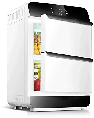 ChengBeautiful Mini réfrigérateur 25L Mini Cooler Warmer Voiture compacte Réfrigérateur Réfrigérateur for Bureau Camping pour Voitures Maisons Bureaux Dortoirs (Color : Silver, Size : 34X34X54CM)