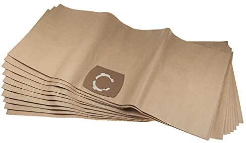 vhbw 10x Staubbeutel kompatibel mit Kärcher K 2801 Plus, A 2800-2899, NT 361 Eco, NT 35/1, A 2901 Staubsauger - 33,1cm x 77,7cm beige