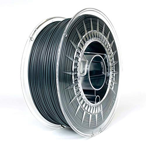 Devil Design | Filament | PLA dark gray - dunkles grau | 1.75 | 1kG | für Anfänger und Fortgeschrittene | Top Haftung | wenig Stringing | leicht zu drucken | verzugsarm und geruchslos