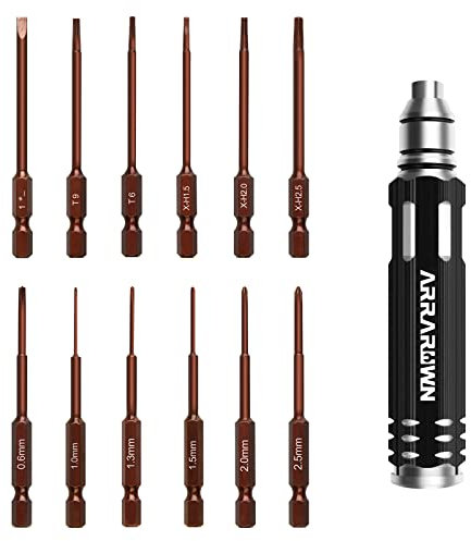 12 in 1 Hex Screwdriver Set RC Hobby Tools Kit S2 Steel Tool for RC Model Car Drone Airplane Robotic Helicopter Quadcopter Boat FPV Appliance Repair