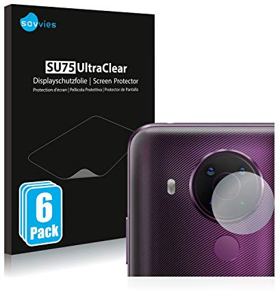Savvies 6 Stück Schutzfolie für Nokia 5.4 (NUR Kameraschutz) Displayschutz-Folie Ultra-Transparent