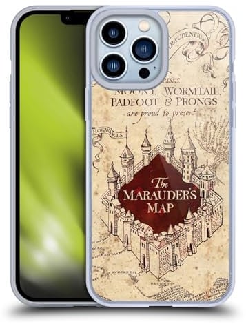 Head Case Designs Officially Licensed Harry Potter The Marauder's Map Prisoner Of Azkaban II Soft Gel Case Compatible With Apple iPhone 13 Pro Max