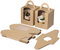 Jeesblsy Cupcake-Boxen, Muffin Behälter mit Einsätzen, Sichtfenster und Griff, Braun Karton Geschenk Boxen Pappe für Verpackung Kekse, Kuchen, Dessert, Dekorieren und Transportbox, 12 Stück