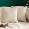 MIULEE 2er Set 45x45 cm Kordsamt Kissenbezüge Moderne Kissenhüllen Dekorative Sofakissen Dekokissen Weicher Zierkissenbezug für Wohnzimmer Sofa Schlafzimmer Boho Dekor Beige