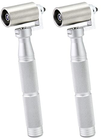 QWORK 3,8 cm Edelstahl-Tapeten-Nahtroller, Wandpapierkonstruktionswerkzeug, Näh-Flachwalze, Malwerkzeug, 2 Stück