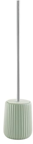 Kiamami Valentina WC-Bürste aus Keramik salbeigrün Malva | Höhe 45 cm, Breite 10,2 cm, Tiefe 10,2 cm, Borstenkopf, modernes Design, Malva-Linie