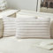 MIULEE Plüsch Samt Kissenbezug Kissenbezüge Kunstpelz Weich Moderne Sofakissen Dekokissen Glatter Reißverschluss Waschbar Deko Kissenhülle für Wohnzimmer Sofa 2er Set 30x50 cm Reines Weiß
