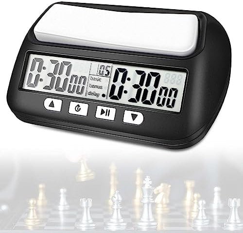 Mkitnvy Reloj de Ajedrez Multifunción Con Temporizador Electrónico Para Niños y Competición - Juego de Mesa