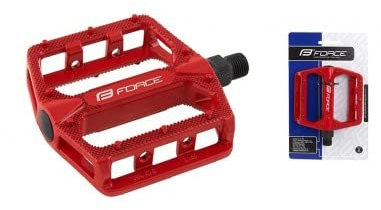 Pedale FORCE BMX Hot aus Aluminium - Rot