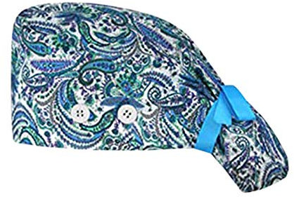 AIchenYW Scrub Hat mit Knöpfen mit Schweißband Herren Bouffant und für Damen Cap Baseball Caps Damen Mützen (xy2-Multicolor3, One Size)