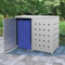 ARKEM Abri de Poubelle Double sur roulettes 240 L Acier Inoxydable,Cabane De Jardin Exterieur, Resine Abri Poubelle