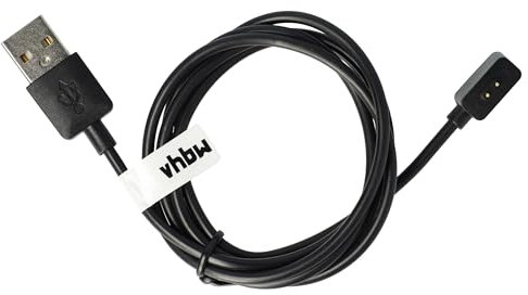 vhbw Câble USB Compatible avec Xiaomi Redmi Band 2, Mi Band 8 smartwatch, Montre de Fitness - Station de Charge, Noir, 100 cm