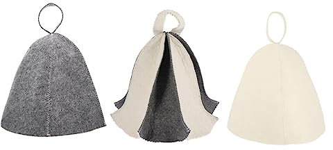 Angoily 3st Filz Duschhaube Individuelle Banya-mütze Filzhüte Für Herren Spa-kopfpackungen Bademütze Aus Wolle Hüte Für Männer Geschmeidiger Kopfschutz Dampf Gemütlich Gefühlt Damen Banja