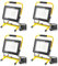 4 Pack LED Baustrahler,100W 10000LM Arbeitsleuchte,6500K kaltweiß Baustellenlampe mit Stecker,IP66 Wasserdicht LED Strahler,3M Kabel Baulampe Arbeitsscheinwerfer für Werkstatt Baustelle