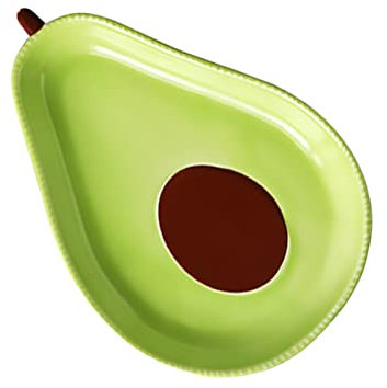 KICHOUSE 1 Stück Avocado Teller Salat Obstteller Avocado Form Teller Keramikgeschirr Vorspeisenteller Dessert Obstteller Lebensmittelbehälter Wiederverwendbar Wiederverwendbar