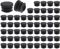 QUARKZMAN 56 Pcs Bouchon en Plastique Rond, Bouchons d'Extrémité de Tube Noirs, 20mm(0.79 Pouce) pour Pieds de Meubles, Protection de Glissement pour Chaise, Canapé, Table, Étagère