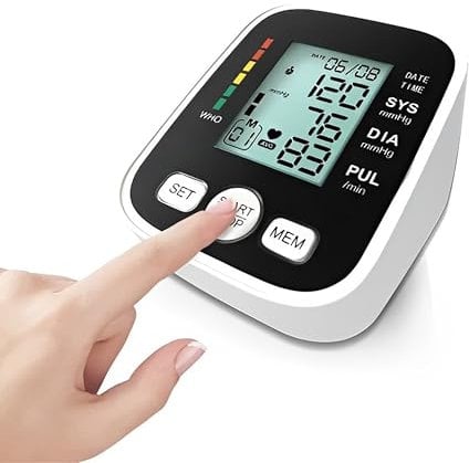 TaranNova Blood Pressure Monitors CE Approved UK, Upper Arm Blood Pressure Monitor for Home Use Blood Pressure Machine with BP Cuff LED Backlight Display Detection 2x99 Records,Cuff 22-42cm.