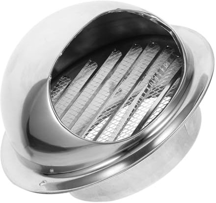 jojofuny Stainless Steel Exhaust Vent Cap Wall Exhaust Vent Cover 70mm Brushed Metal Replacement