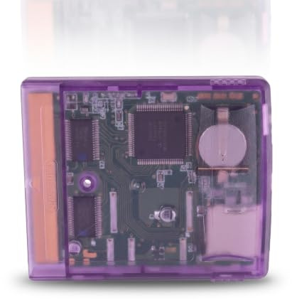 Video Games Memory Card, 1000 in 1 Game Video Cartridge with 8G Memory Card for Gameboy Advance SP, Support MAPPER MBC1/2/3/5 (Transparent Purple)