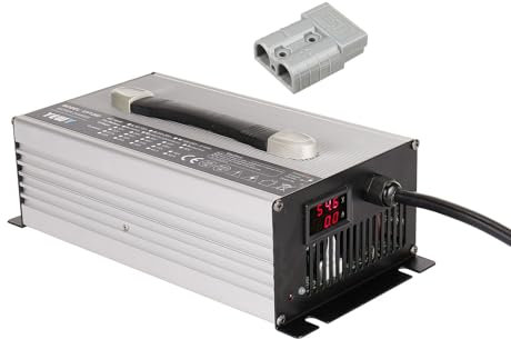 Lzyjck Chargeur De Batterie pour Chariot Élévateur 1200 W Chargeurs De Batteries Au Plomb 48 V 20 A avec Connecteur Anderson pour Chariot Élévateur Électrique, Transpalette, Autolaveuse,350a