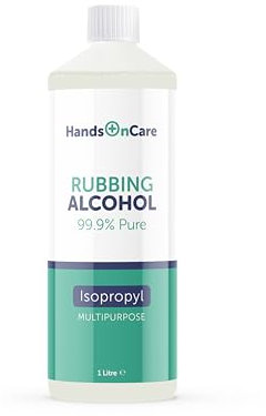 HandsOnCare - All Purpose Rubbing Alcohol | Isopropyl 99.9% Pure Isopropanol IPA for Cleaning, Laptops, Electronics, Glass, De-icer - 1 Litre