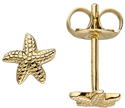Paar Ohrstecker Stecker Goldohrringe Seestern 585 Gold Gelbgold Damen