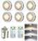 Starxing Puck Lights with Remote, Under Cupboard Light AA Battery Operated, 3 Color Temperatures and Timing Function, Dimmable Wardrobe Lights for Kitchen Closet Shelf