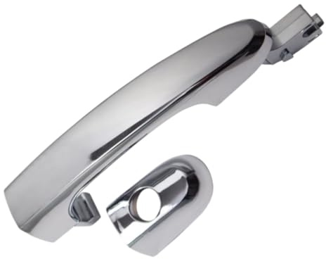 Kacepar Poignée de porte extérieure avant gauche, poignée de porte de voiture chromée, poignée de porte extérieure compatible avec Kia Sportage 2005-2010, avant gauche