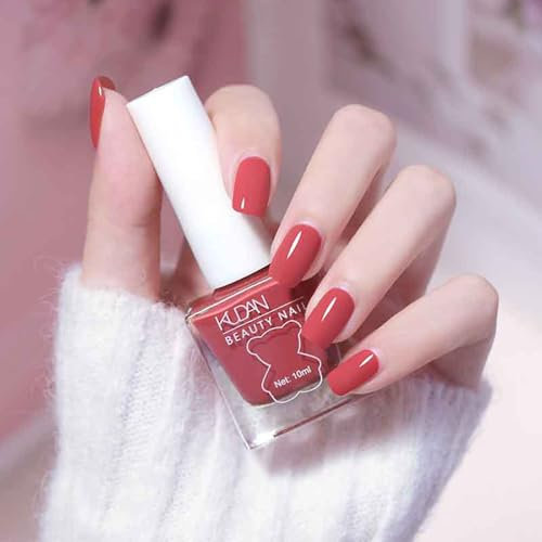 Hot Pink Nail Polish - Pink Nail Varnish - Dark Bright Pink Quick Dry Long Lasting Chip Resistant No Need UV LED Nail Lamp Polish - Nail Art Manicure Salon DIY Home