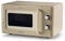 Ariete 3960 Forno a microonde Vintage, 800W, Capacità 20L, 3 funzioni, 6 livelli di cottura, Timer, Beige