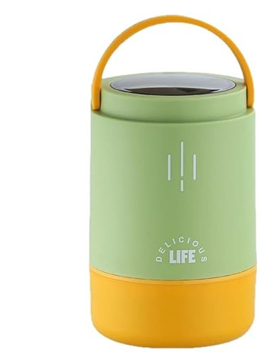 Food Therrmos Bol à déjeuner étanche à large ouverture avec design à 3 couches – Bocal pour aliments chauds et froids en acier inoxydable de 900 ml avec poignée et couvercle amovibles | Bocal
