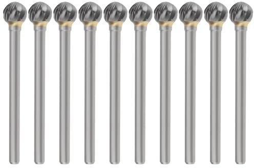 SG Store 10pcs 6x6mm Solid Carbide Milling Cutter Compatible with Dremels Proxxon Ball Engraving Machine