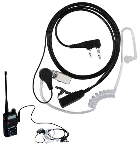 Oreillette Talkie Walkie,Casque Talkie Walkie,2 Broches Casque Écouteur Compatible avec La Radio Bidirectionnelle Kenwood BAOFENG UV5R 888S RT24 RT27 HESENATE HT999