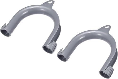 2Pcs Gray Clothes Washer Drain Hose Holder - U-Shape Washing Machine Drain Hose Hook Adapter | Clothes Washer Dishwasher Washing Machine Guide Mounting Bracket Replacement