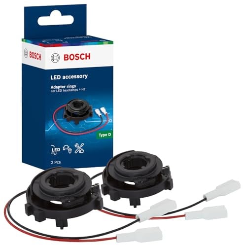Bosch LED Adapterringe Typ D zur Nachrüstung von H7-LED Powerlight+ in Halogen-Scheinwerfern, 2 Stück