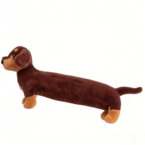 Dekorativer Türstopper, winddicht, für Tür und Fenster, Zugluftstopper, beschwertes Tier, Geräuschunterdrückung, Schlange, 85 – 90 cm (Hund Dackel)