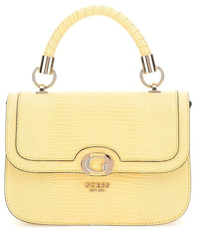 GUESS Handtasche Umhängetasche Orlina Top Handle Flap Bag Cornsilk gelb