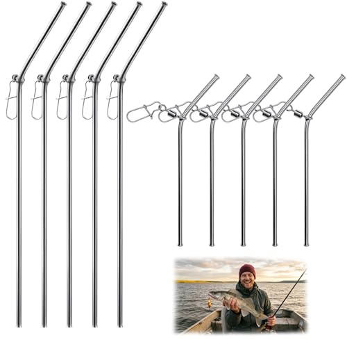 10 Stück Fishing Anti Tangle Boom Set, Metall Anti Tangle Boom mit Wirbel | 9 & 12 cm Antitangleboom Angeln Zubehör, Gebogenes Abstandshalter Metall Angeln Röhrchen für Karpfenangeln & Feeder Fishing