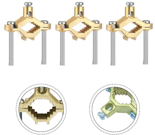 Collier de serrage en alliage de cuivre, connecteur de raccordement de tuyau de 1,27 cm à 2,5 cm pour fil #10-#2, ensemble de mise à la terre électrique sécurisé pour tuyaux d'eau et conduits en acier