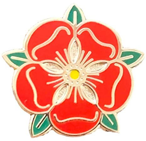 Lancashire County Red Rose Flag Pin Badge