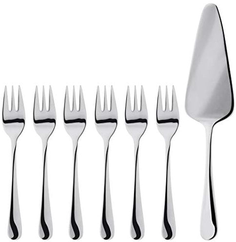 Judge Windsor 7 Piece 18/10 Stainless Steel Cutlery Set for 6 People, Cake Slice and Pastry Forks 25 Year Guarantee