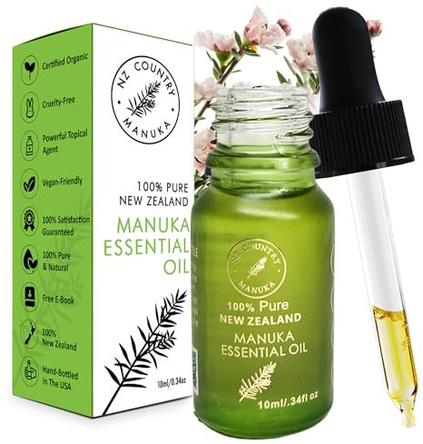 NZ Country Pure Manuka Oil - Ultra Concentrated Manuka Essential Oil 30x Stronger Than Tea Tree Oil for Skin, Nail, Aromatherapy, Lip, Cuticle, Body and Hair Care
