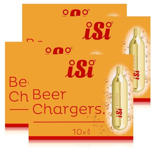 4x iSi Einweg-Bierkapseln 10 Kapseln für Bierzapfgeräte
