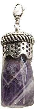Alpenflüstern Trachten-Anhänger Amethyst für Charivari oder Trachtenkette (antik-silber-farben) AAH115
