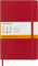 Moleskine Klassisches Notizbuch, Liniertes Notizbuch, Weicher Einband und Elastischer Verschluss, Großes Format 13 x 21 cm, Rote Scharlachfarbe, 192 Seiten